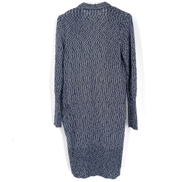 Athleta Navy Blue/White Weekend Wrap Open Cotton Blend Cardigan - Picture 5 of 7